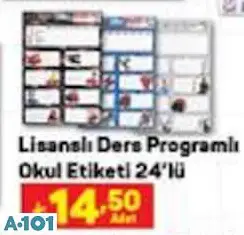 LİSANSLI DERS PROGRAMLI OKUL ETİKETİ 24'LÜ LİSANSLI DERS PROGRAMLI OKUL ETİKETİ 24'LÜ